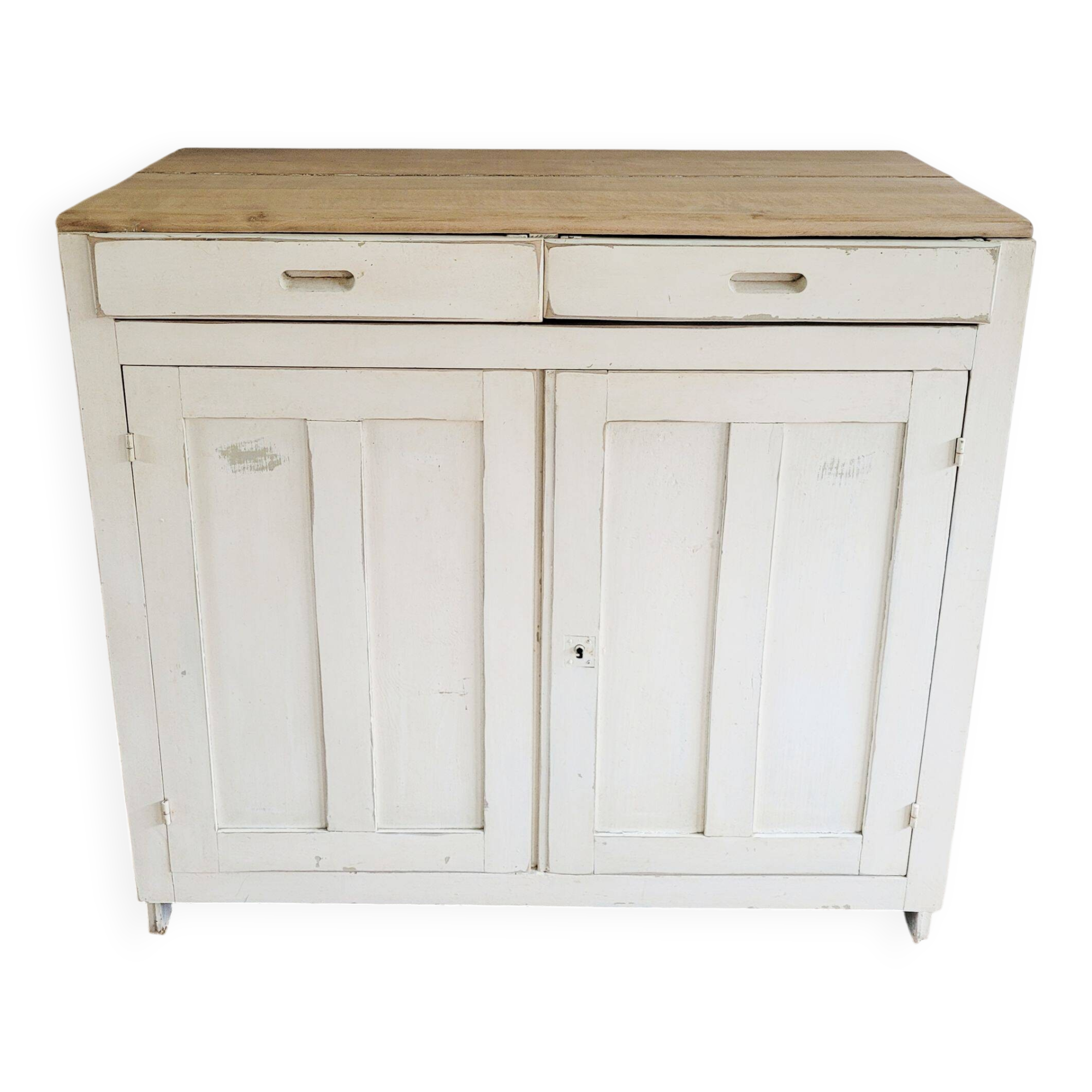 Antique Parisian sideboard in patinated wood