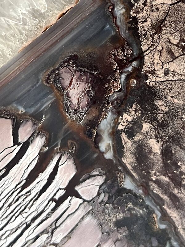 Serre livre slowdesign en cristal d'agate & quartz polie