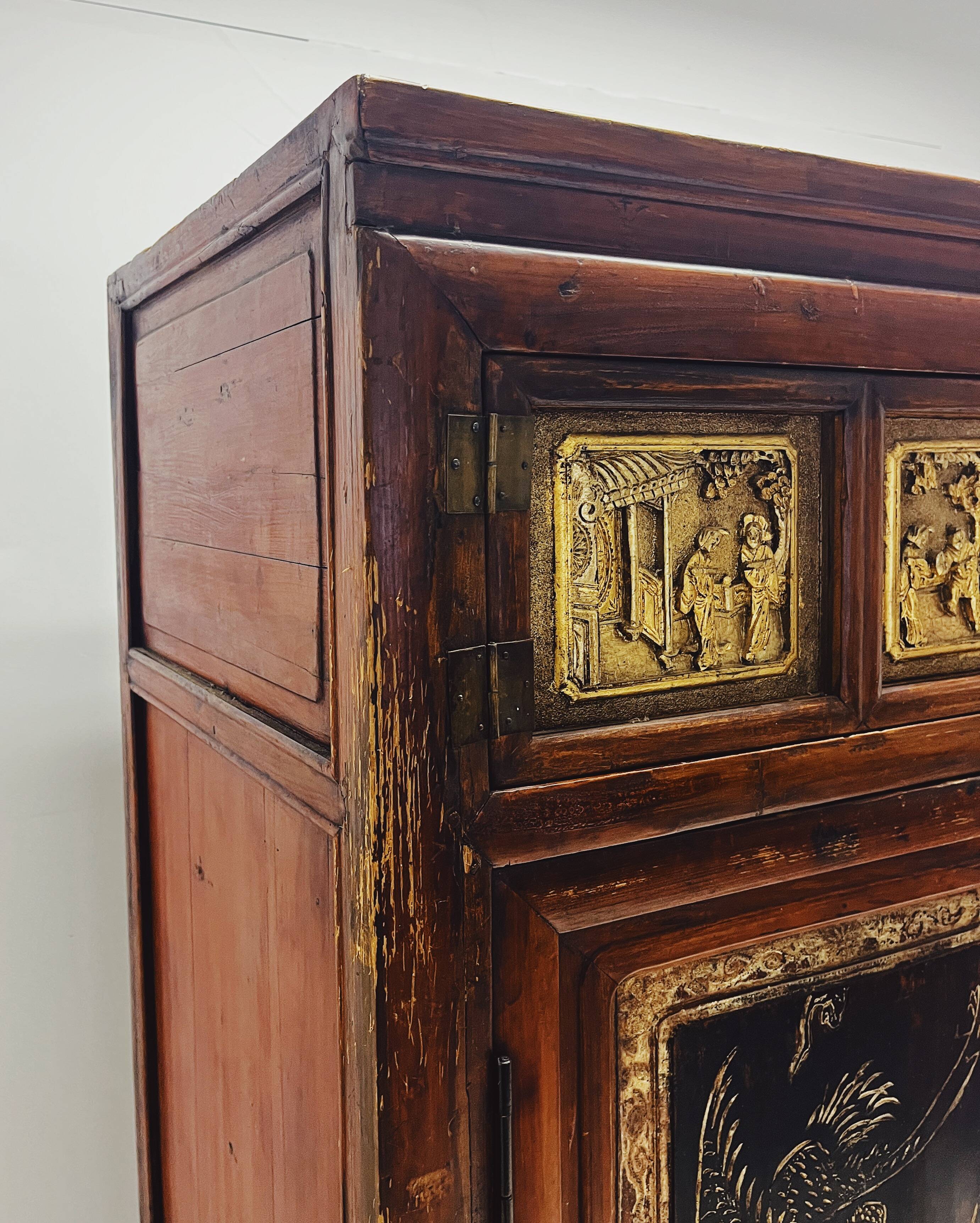 Antique Chinese Closet with gold