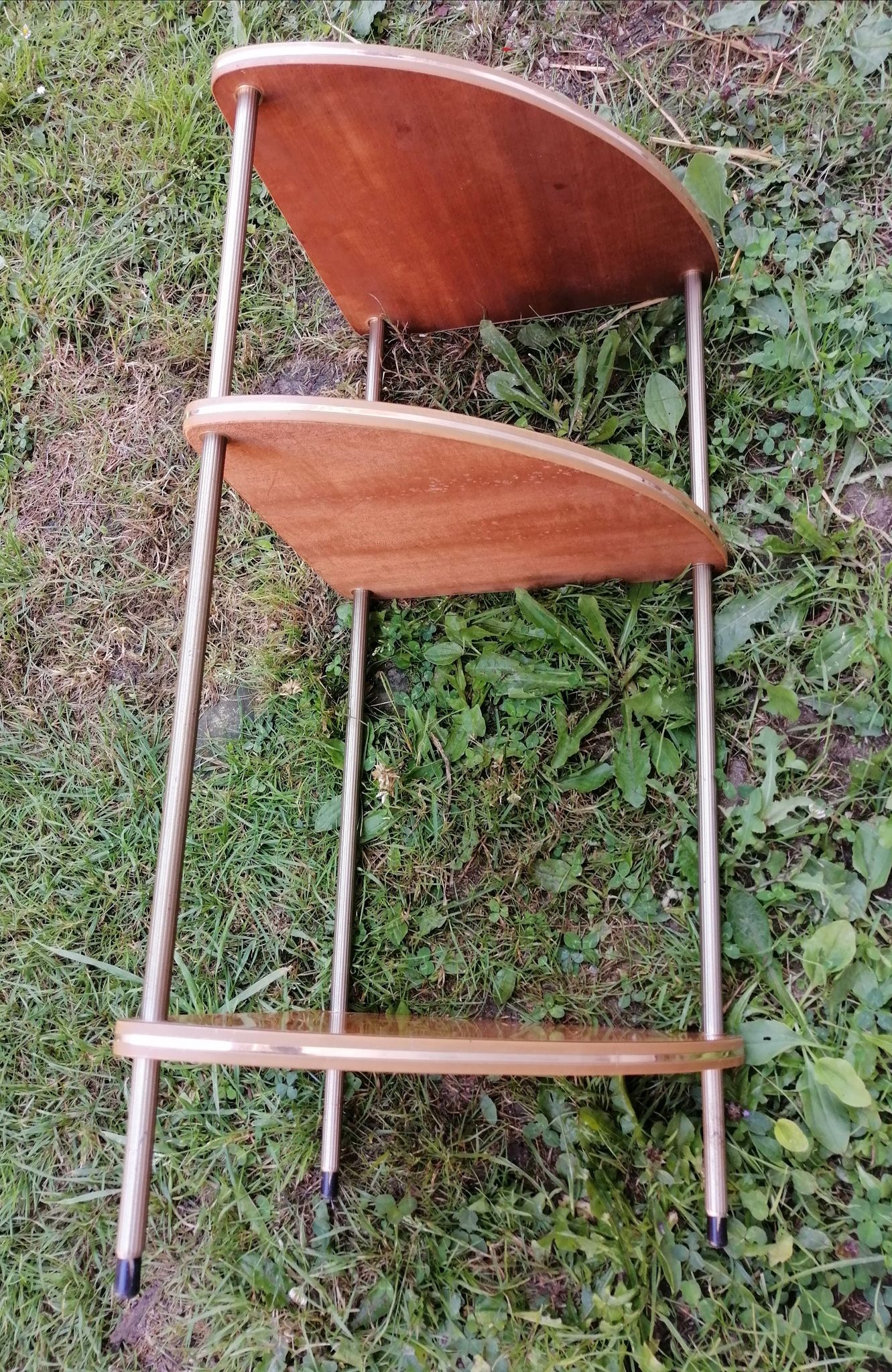 Étagères d'angle 1960 formica 3 plateaux