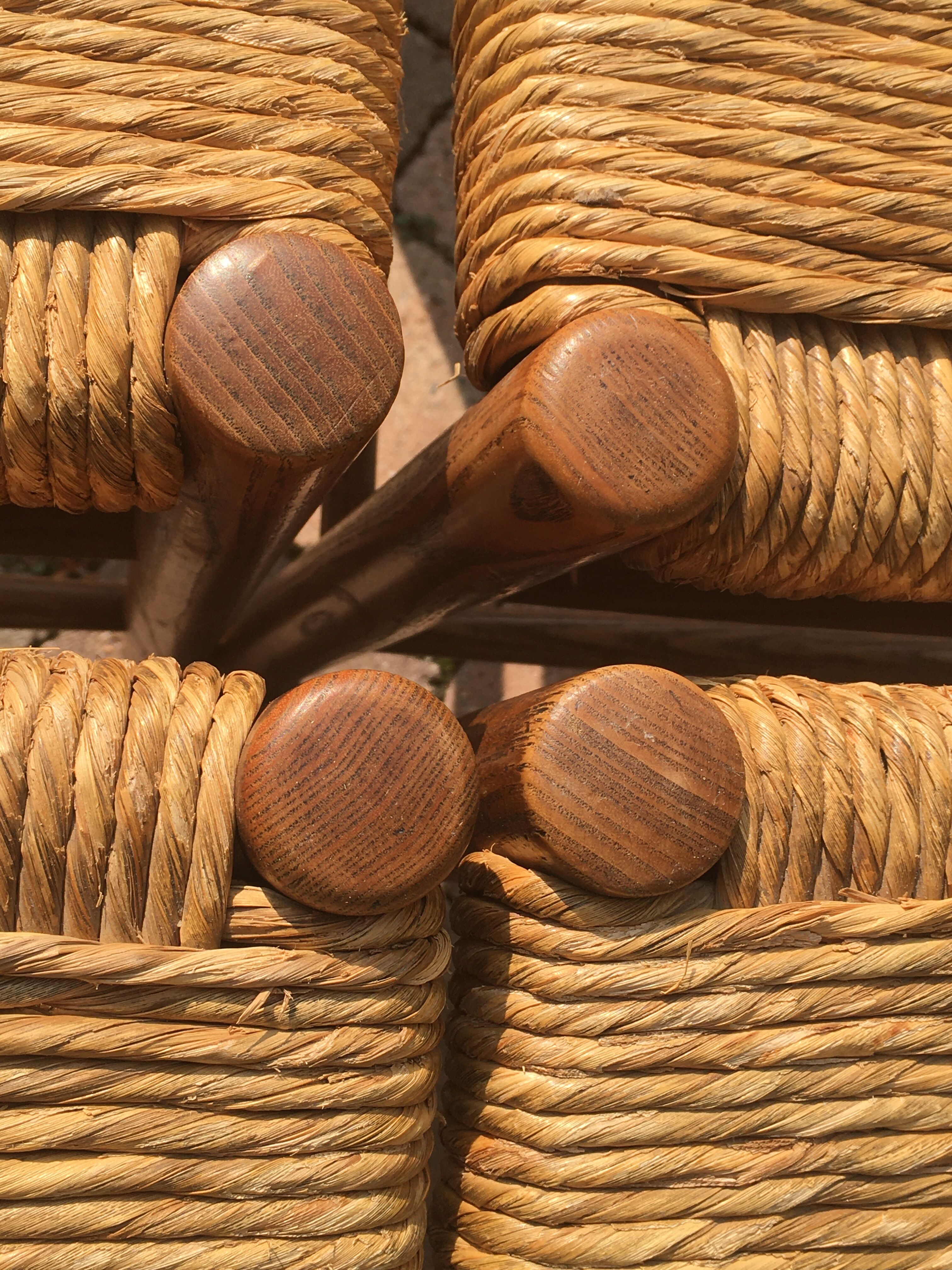 Lot of 4 chairs Dordogne of Robert Sentou 1960