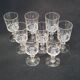 8 antique baccarat crystal wine glasses cut engraved 10742