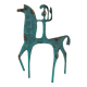 Vintage brass statue etruscan horse Greece