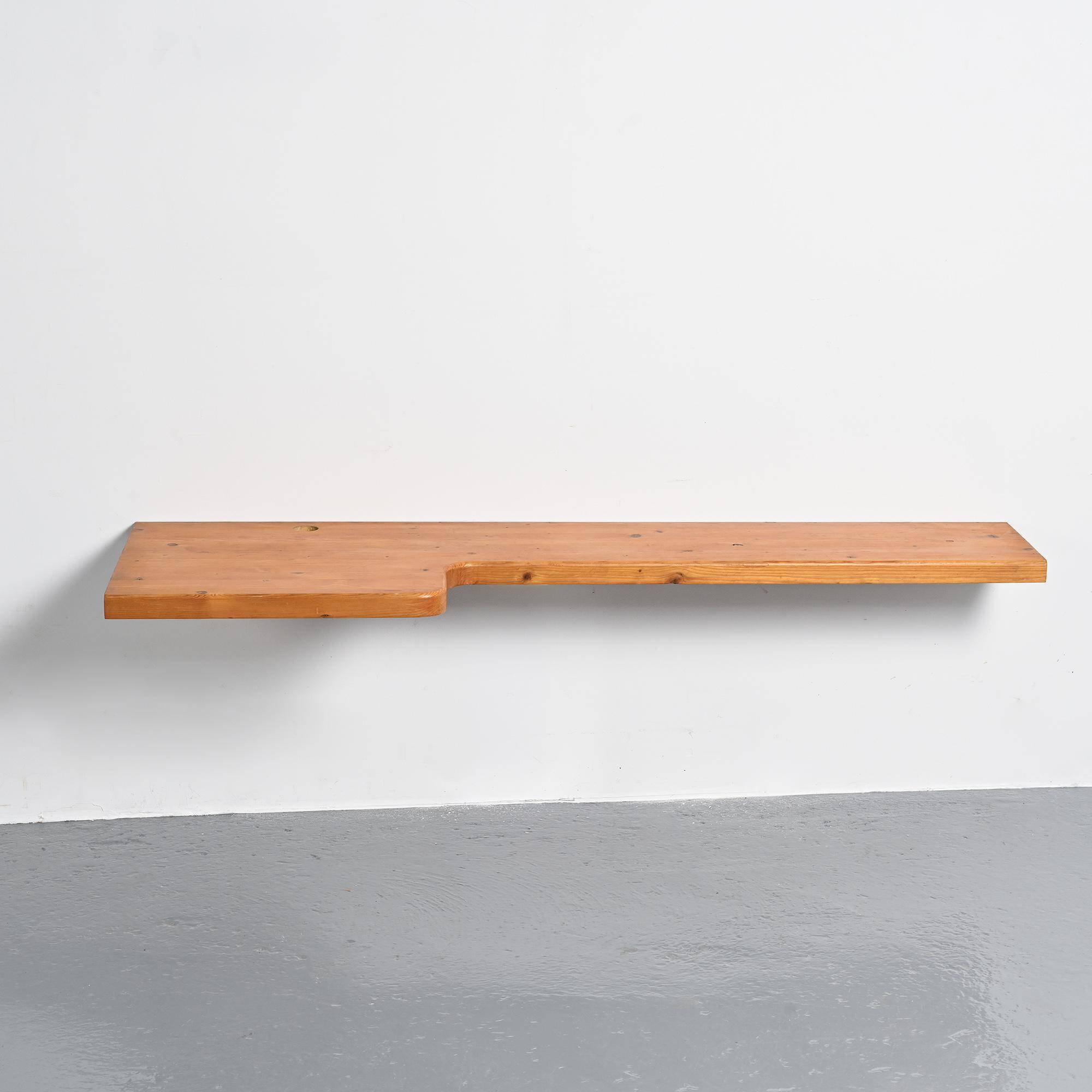 Wall corner console by Charlotte Perriand for the Nova residence, Les Arcs 1800, France.