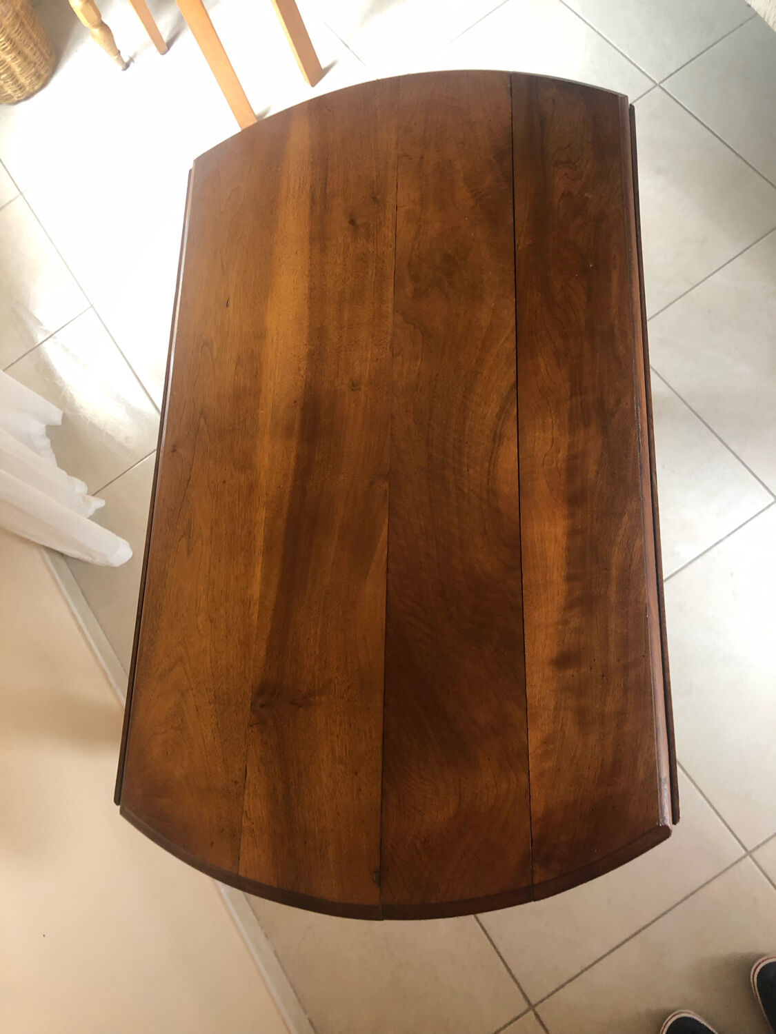 Half moon walnut table
