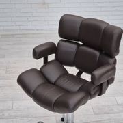 1970s, Scandinavian swivel chair, original condition, artificial leather, chrome steel.