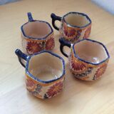 Set of 4 Henriot Quimper cups