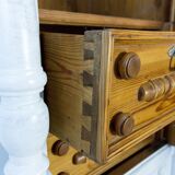 Armoire 2 portes en pin massif, vers les années 1920
