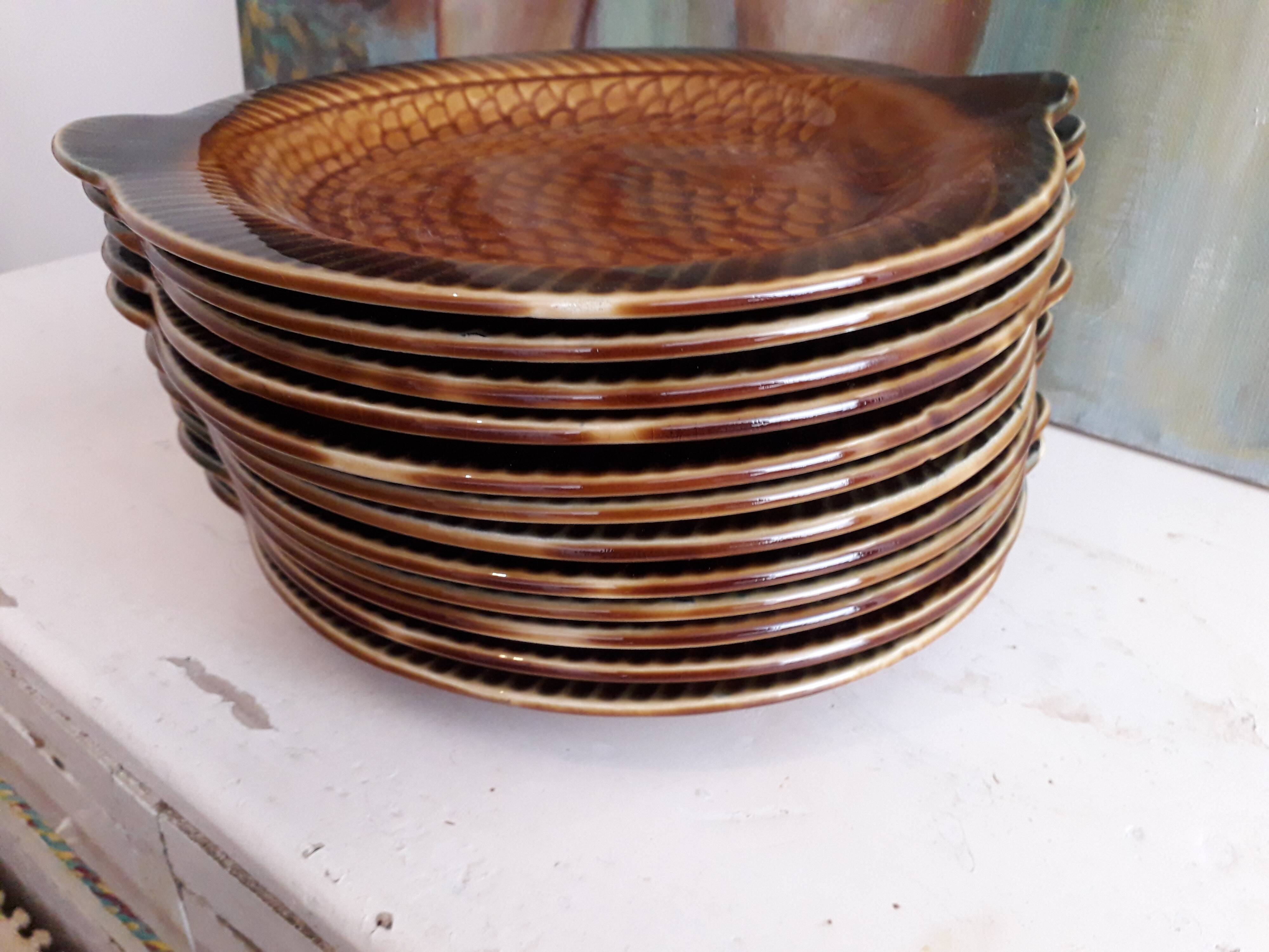 Sarreguemines vintage fish service