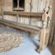 Old oak church pew