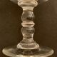 6 old champagne cups in faceted glass