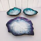 Plates ceramic cabbage leaf Chambost