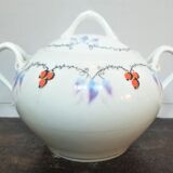 Service à thé XIXe en porcelaine peint à la main signature inconnue