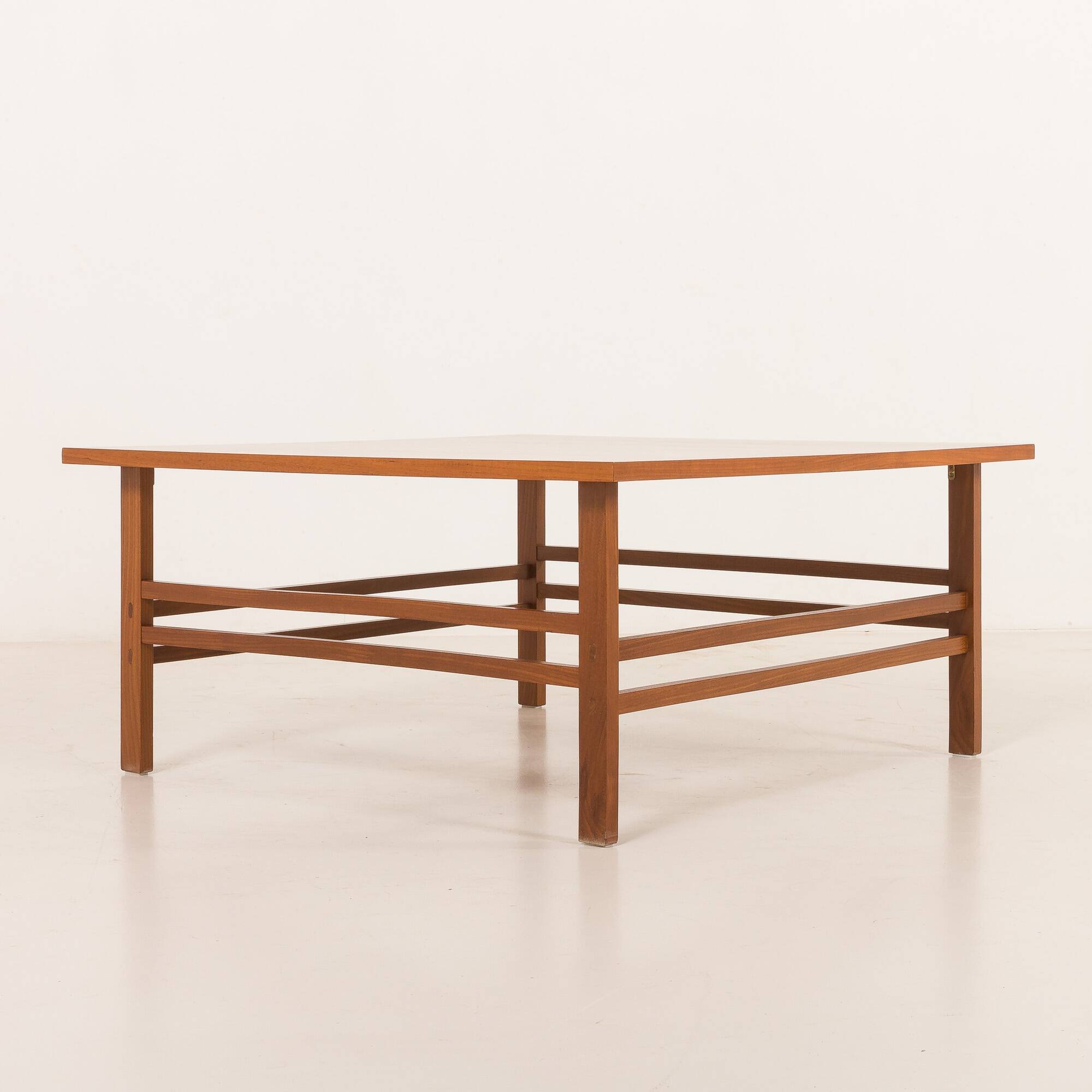 Scandinavian mid century square teak coffee table, Denmark 1970s