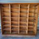Authentic large vintage solid wood filing cabinet