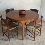 Scandinavian round table in rosewood by Ib Kofod Larsen