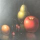 Nature morte fruits sur fond noir