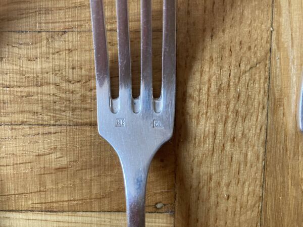 Couverts à dessert en métal argenté  Bouillet Bourdelle