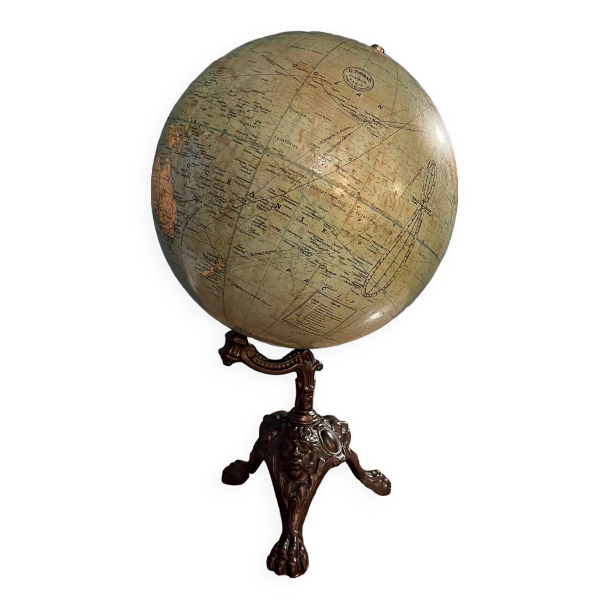 Terrestrial globe G Thomas Paris