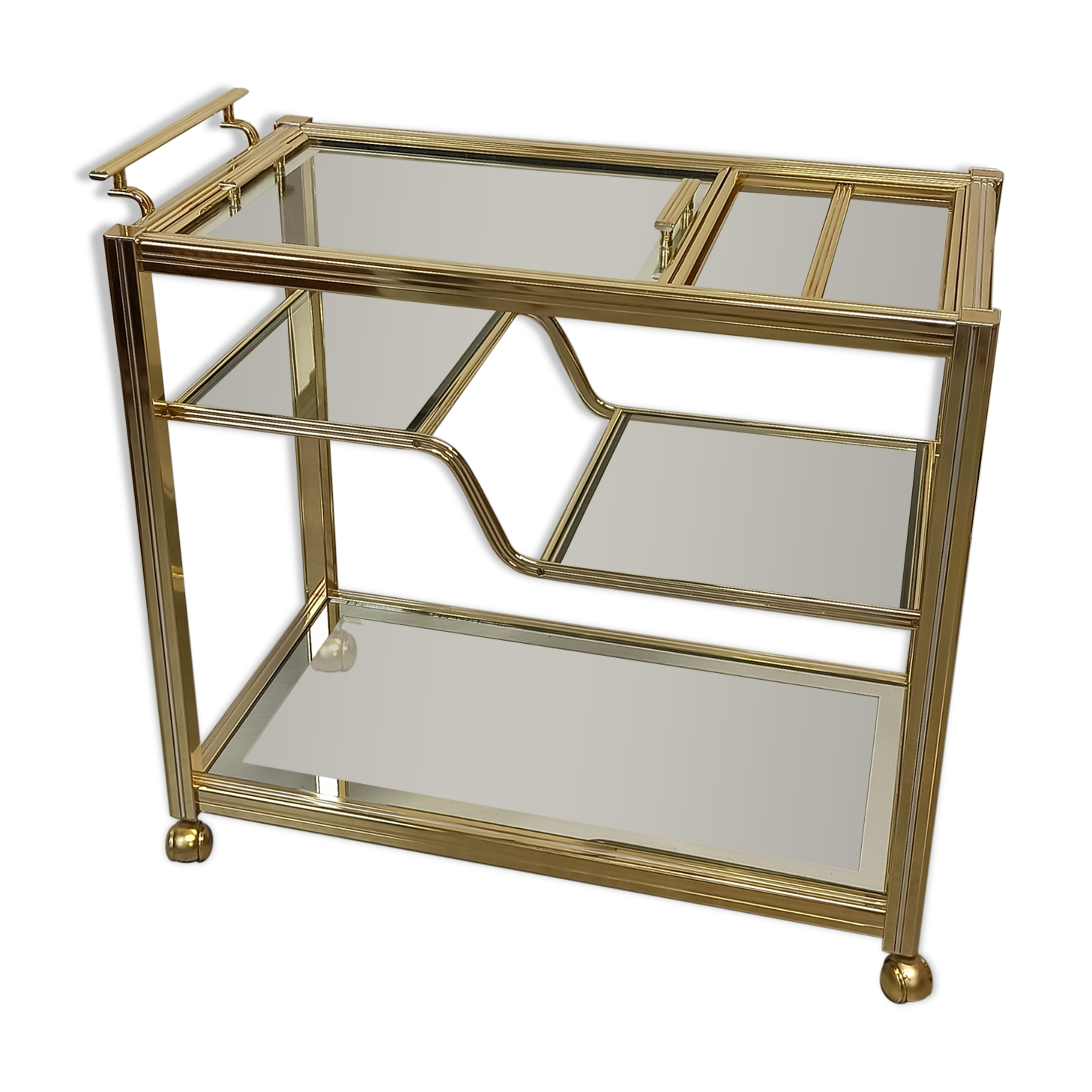 Vintage brass bar service