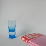 set of 4 art deco turquoise water glasses 1930