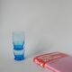 set of 4 art deco turquoise water glasses 1930