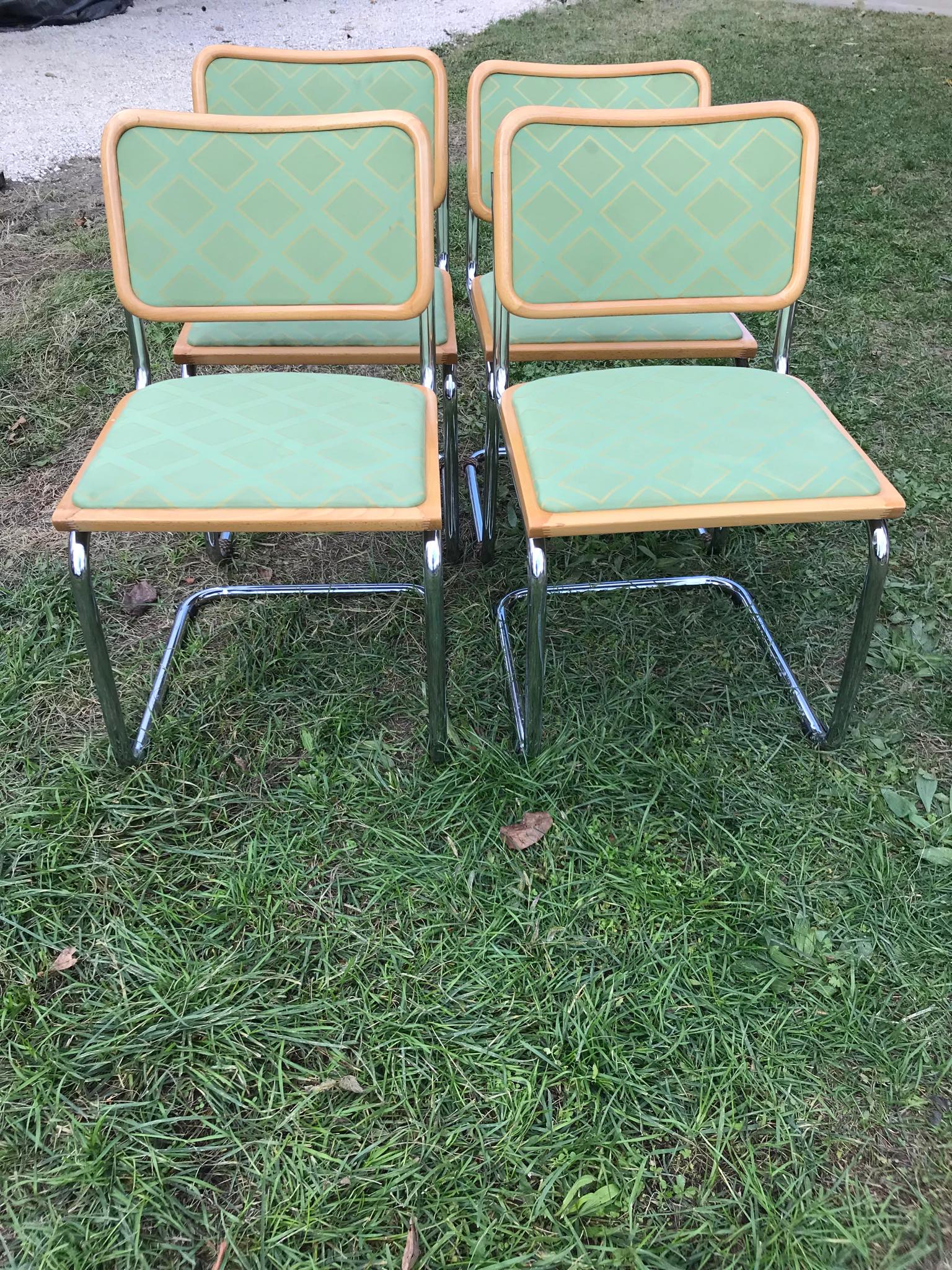 Set of 4 Cesca chairs by Breuer Marcel