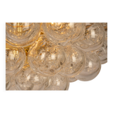 Extra-large glass Tulip chandelier by Kaiser, Germany, 1960s.