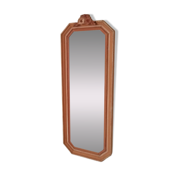 Miroir vintage octogonale avec fronton