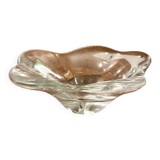 Crystal trinket tray signed Daum France