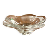 Crystal trinket tray signed Daum France