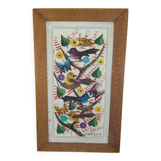 Table of Birds by the painter Decourcelle Gourgue