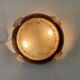 Exceptional flush ceiling light Italian Art Deco in copper and glass, 1940s, Italy