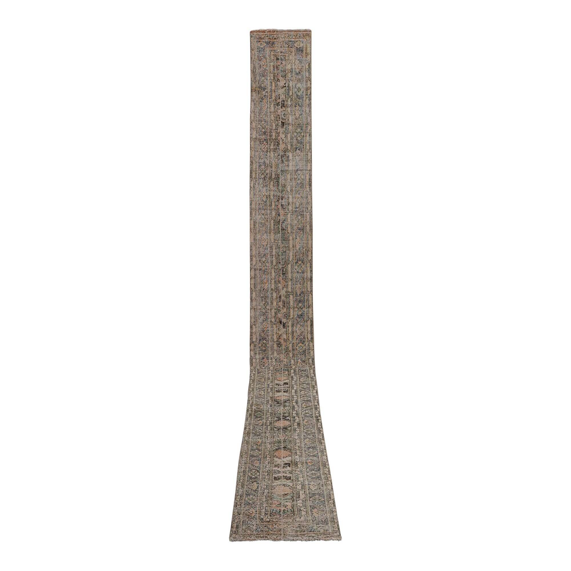 Tapis de couloir turc vintage 59x674 cm