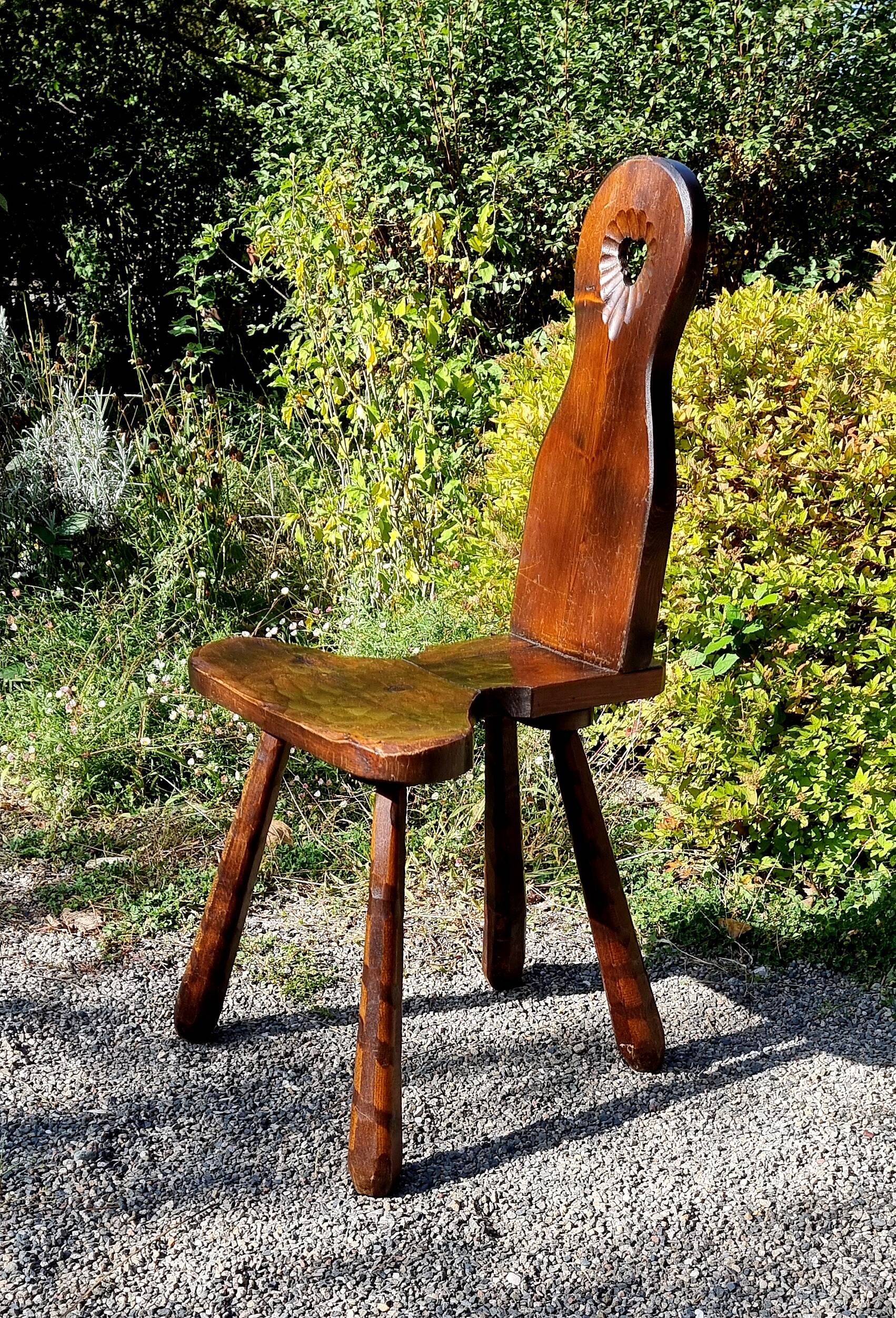 Brutalist chalet chair from the 50s