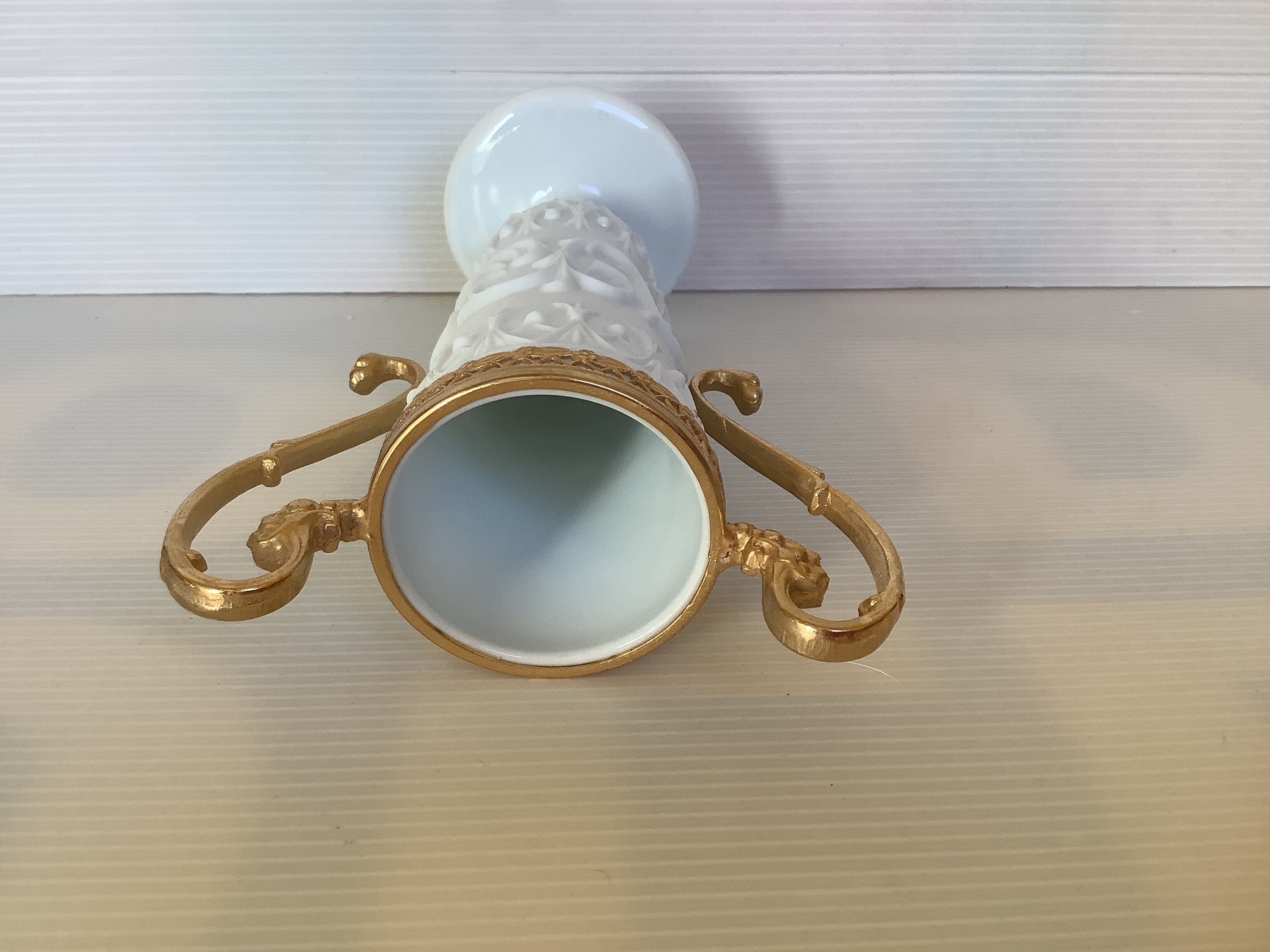 Opaline footed bowl vase from a fair