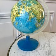 Globe terrestre lumineux années 70