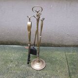 Old Brass Fireplace Servant - 3 Tools