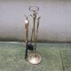 Old Brass Fireplace Servant - 3 Tools