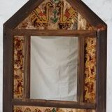 Miroir en bois peint main vintage