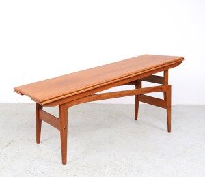Vintage Kai Kristiansen height-adjustable coffee/dining table for Trioh, 1970s