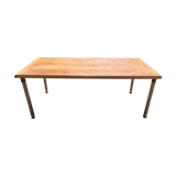 Collapsible solid oak farm table