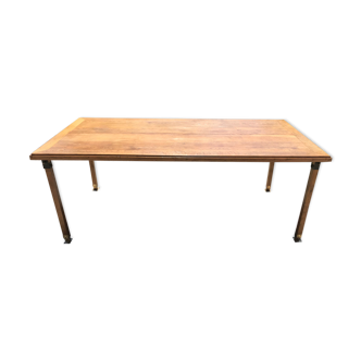 Collapsible solid oak farm table