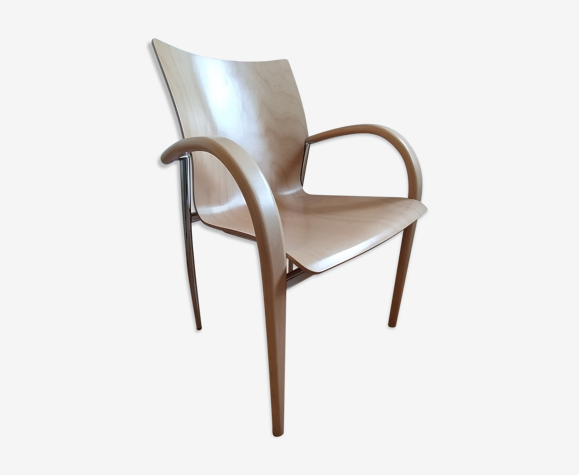 Chaise de bureau en bois clair