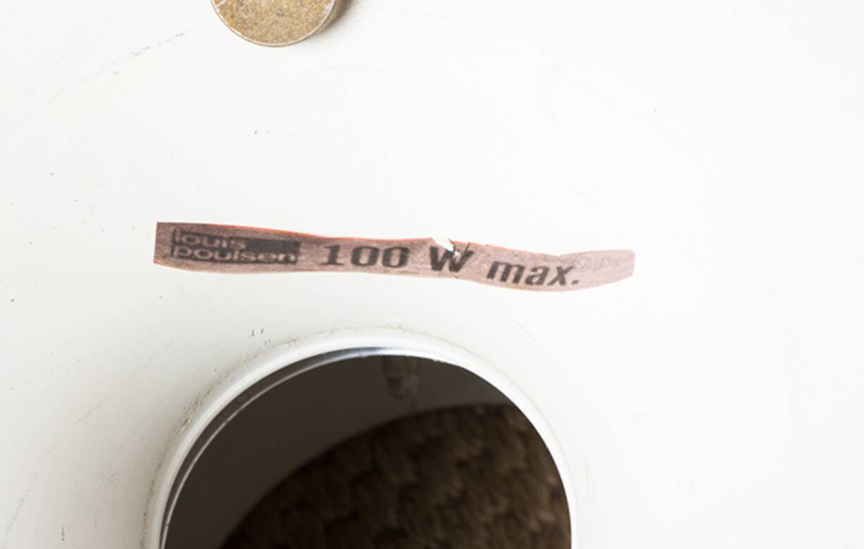 Danish brushed metal pendant light, Poulsen "Charlottenborg" model.