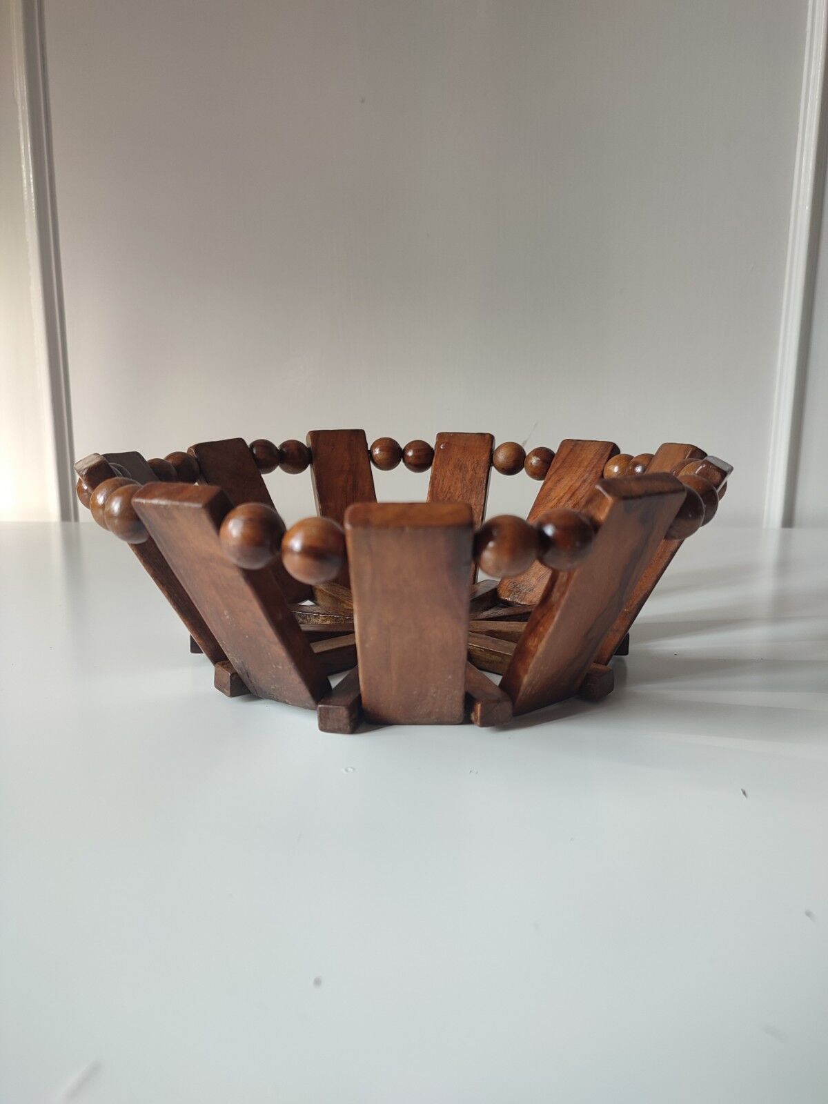Teak fruit basket