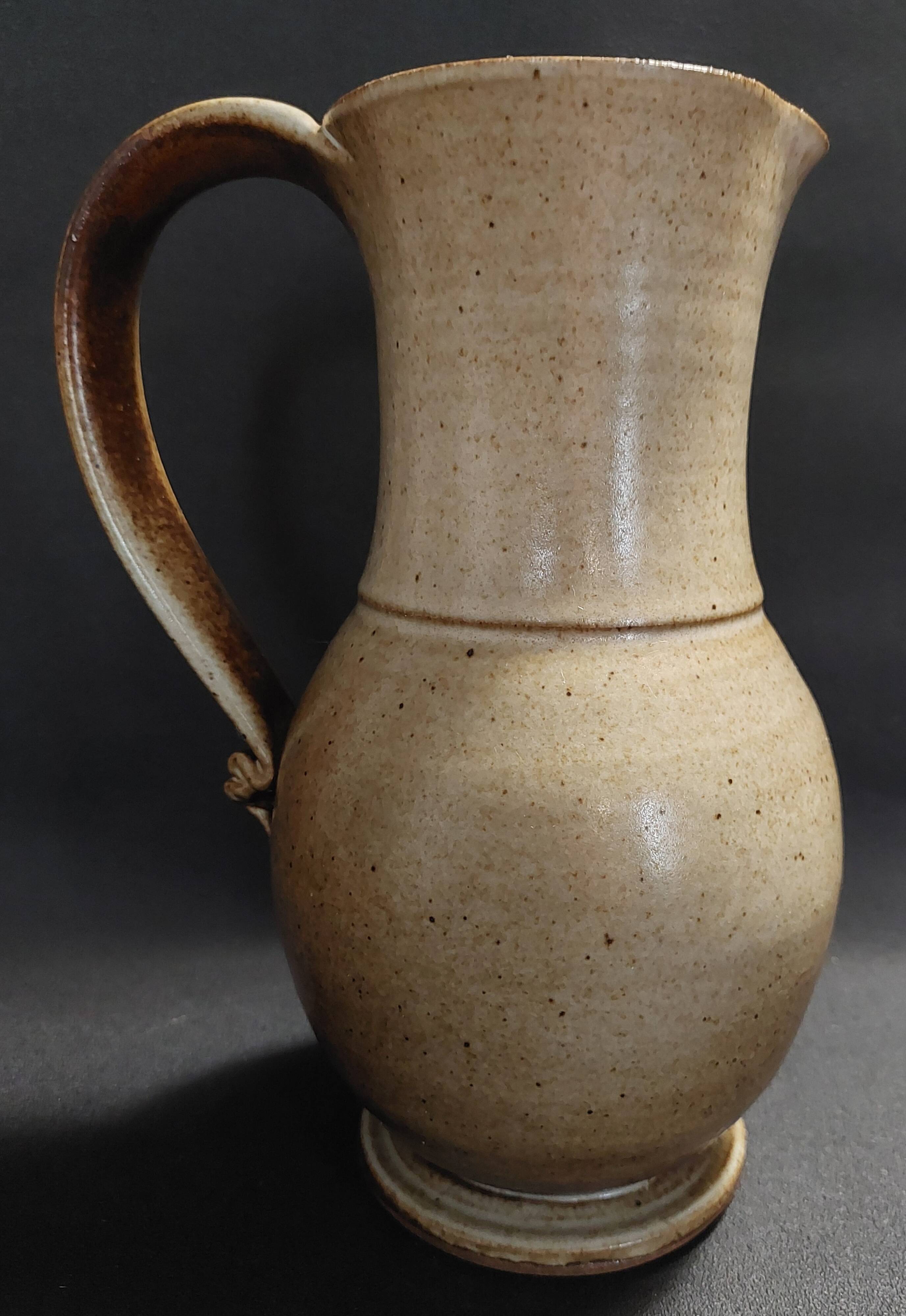 Stoneware pitcher signed Tournay, 1970s