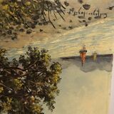 Peinture Huile sur toile- Marine par Claude Roger Puget (1911-2002)