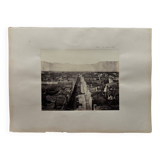 Photo albumine Pompéi vue d'ensemble des ruines XIXe