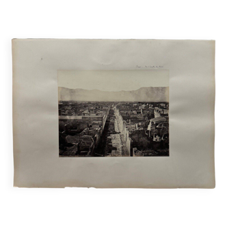 Albumen photo Pompeii general view of the ruins 19th century